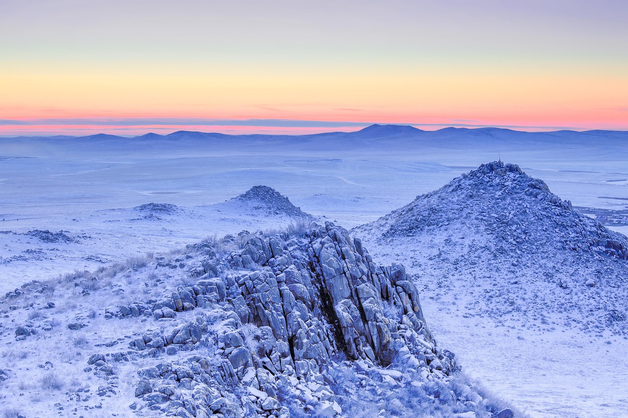frozen, landscape, cold, sunrise, file, wilderness, rock, december, mongolia, nature, mongolia eastern