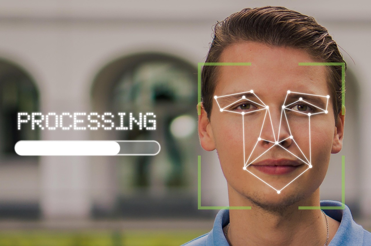 man, face, facial recognition, biometric, identify, security, people, authentication, identification, database, scanning